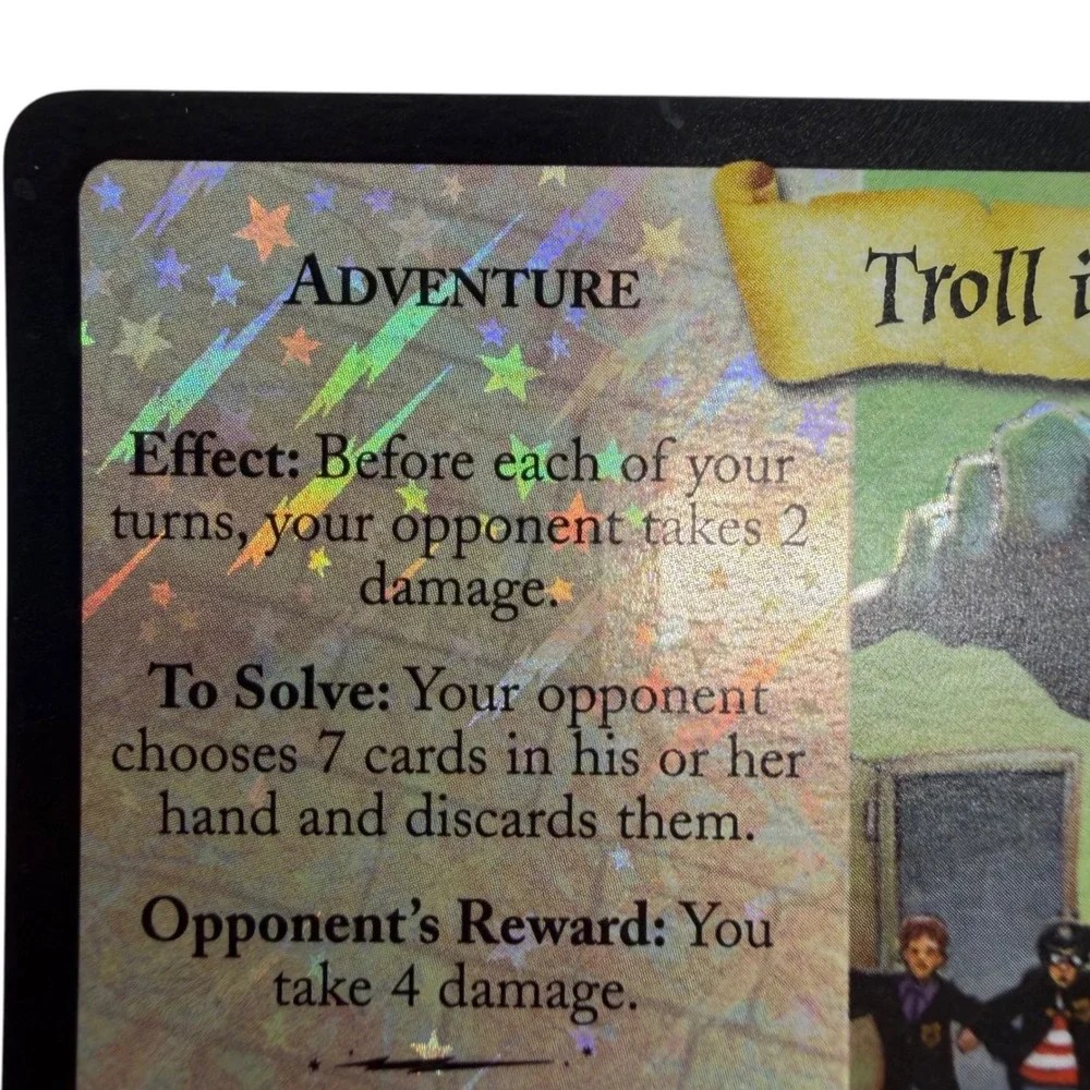 Harry Potter TCG Troll in the Bathroom 19/116 Holo Foil Adventure Card 2001 Rare